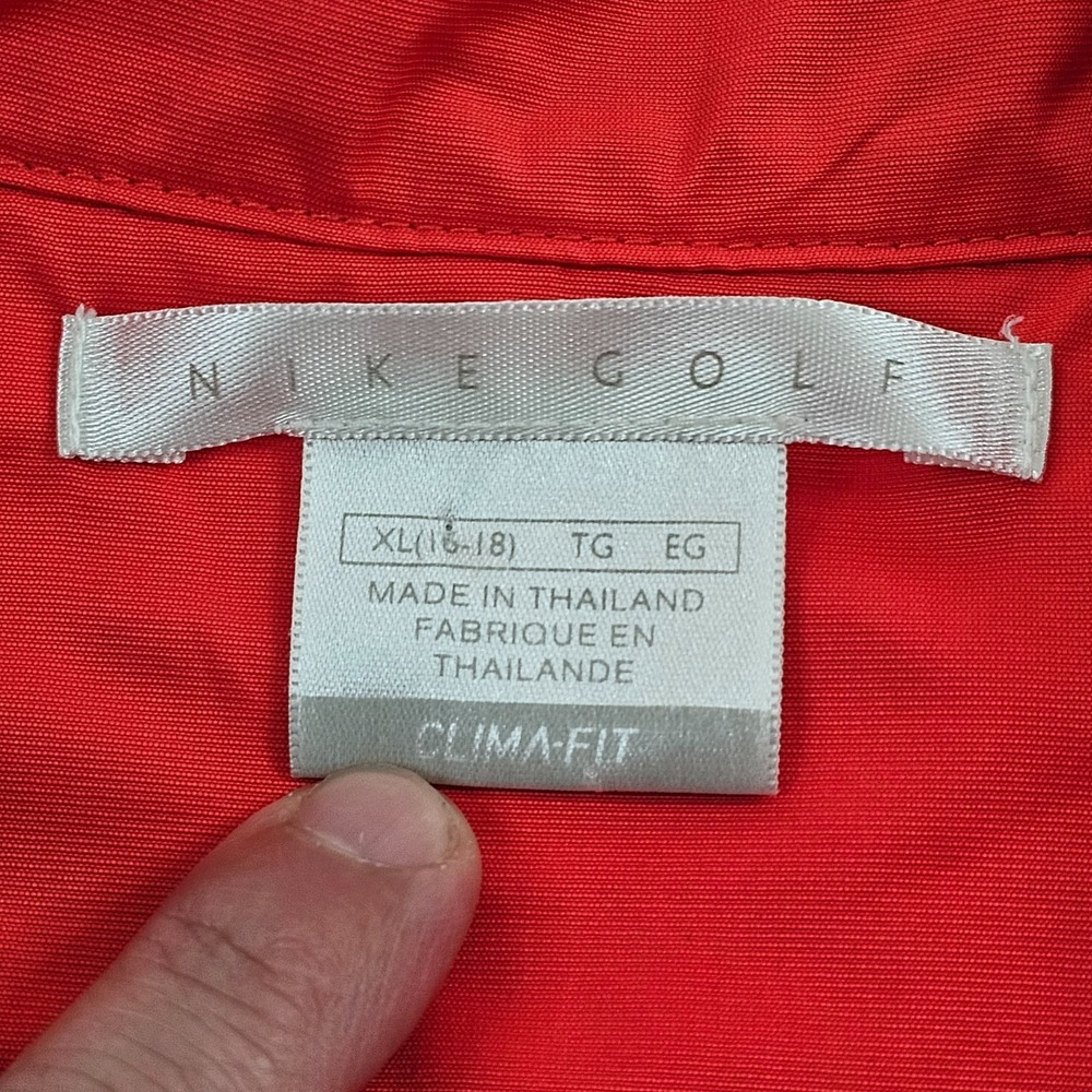 Nike Golf Clima-Fit Ballen Isles Red 1/4 Zip Rain Jacket Wome's XL - Picture 9 of 13